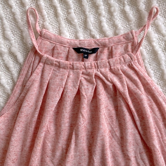 RW&Co Linen Blend Halter Top in Pink | Size S - Picture 4 of 6